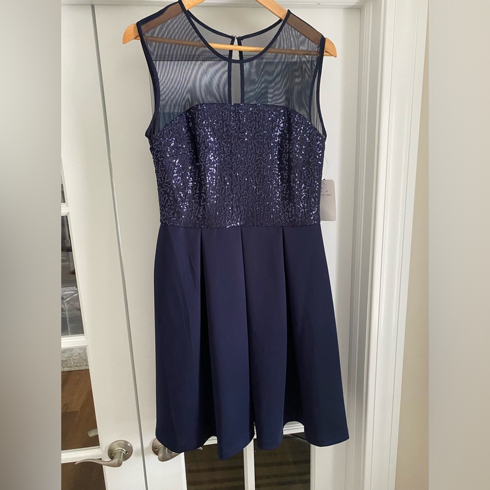 Navy Blue Evening Dress - Size 10 - SD Collection - New with Tags - Keyhole Back